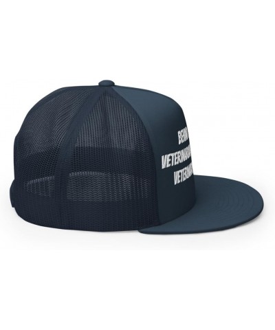 Vet Receptionist Trucker Cap, Behind Every Great Veterinarian is an Exhausted Veterinary Receptionist- Embroidery Navy $22.72...