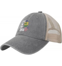 Saint Vincent and The Grenadines It's in My DNA Baseball Cap Women Men Mesh Back Hats Vintage Cowboy Hat Dad Caps Gray $13.72...