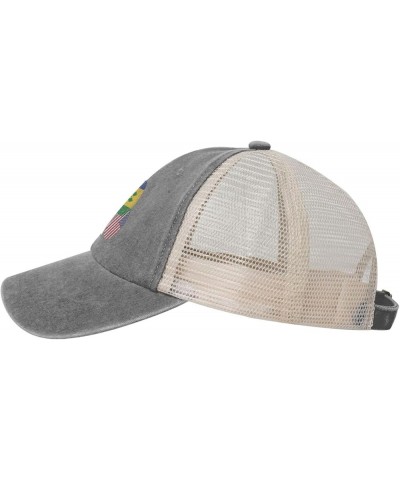 Saint Vincent and The Grenadines It's in My DNA Baseball Cap Women Men Mesh Back Hats Vintage Cowboy Hat Dad Caps Gray $13.72...