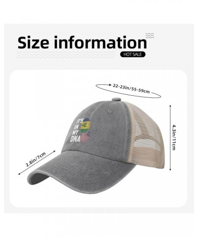 Saint Vincent and The Grenadines It's in My DNA Baseball Cap Women Men Mesh Back Hats Vintage Cowboy Hat Dad Caps Gray $13.72...