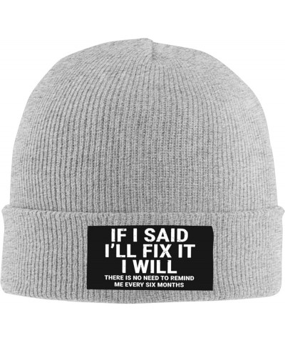 If I Said I'll Fix It Beanie Hats for Men Women Soft Cap Slouchy Knit Hat Gray $9.11 Skullies & Beanies