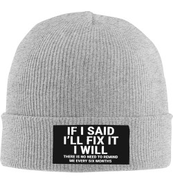 If I Said I'll Fix It Beanie Hats for Men Women Soft Cap Slouchy Knit Hat Gray $9.11 Skullies & Beanies