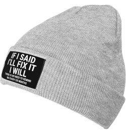 If I Said I'll Fix It Beanie Hats for Men Women Soft Cap Slouchy Knit Hat Gray $9.11 Skullies & Beanies