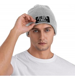 If I Said I'll Fix It Beanie Hats for Men Women Soft Cap Slouchy Knit Hat Gray $9.11 Skullies & Beanies