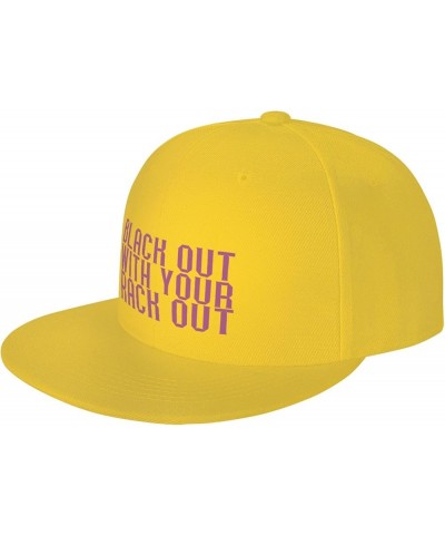 Blackwith Your RackHat Baseball Cap Workout Hats with Adjustable Strap Yellow $10.09 Baseball Caps