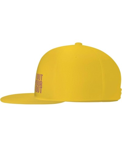 Blackwith Your RackHat Baseball Cap Workout Hats with Adjustable Strap Yellow $10.09 Baseball Caps