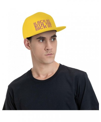 Blackwith Your RackHat Baseball Cap Workout Hats with Adjustable Strap Yellow $10.09 Baseball Caps