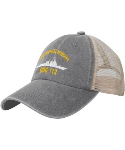 USS Michael Murphy DDG 112 Flag Baseball Caps-Denim Hats Cowboy Knit hat Fisherman's hat Gray $12.85 Baseball Caps