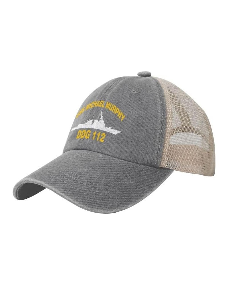 USS Michael Murphy DDG 112 Flag Baseball Caps-Denim Hats Cowboy Knit hat Fisherman's hat Gray $12.85 Baseball Caps