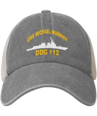 USS Michael Murphy DDG 112 Flag Baseball Caps-Denim Hats Cowboy Knit hat Fisherman's hat Gray $12.85 Baseball Caps