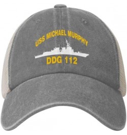 USS Michael Murphy DDG 112 Flag Baseball Caps-Denim Hats Cowboy Knit hat Fisherman's hat Gray $12.85 Baseball Caps