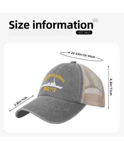 USS Michael Murphy DDG 112 Flag Baseball Caps-Denim Hats Cowboy Knit hat Fisherman's hat Gray $12.85 Baseball Caps