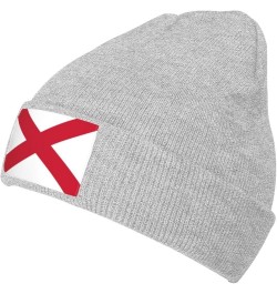 Flag Map of Northern Ireland St Patrick Saltire Beanie Hat for Men Women Soft Cozy Skull Cap Winter Warm Knit Hats Gray $12.5...