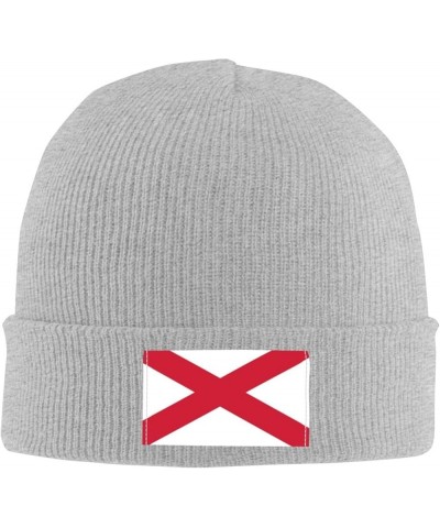 Flag Map of Northern Ireland St Patrick Saltire Beanie Hat for Men Women Soft Cozy Skull Cap Winter Warm Knit Hats Gray $12.5...