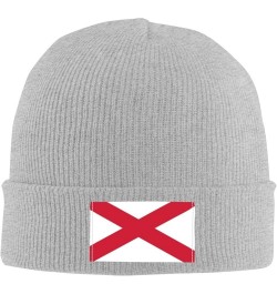 Flag Map of Northern Ireland St Patrick Saltire Beanie Hat for Men Women Soft Cozy Skull Cap Winter Warm Knit Hats Gray $12.5...