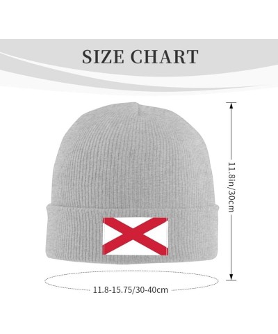 Flag Map of Northern Ireland St Patrick Saltire Beanie Hat for Men Women Soft Cozy Skull Cap Winter Warm Knit Hats Gray $12.5...