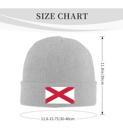 Flag Map of Northern Ireland St Patrick Saltire Beanie Hat for Men Women Soft Cozy Skull Cap Winter Warm Knit Hats Gray $12.5...