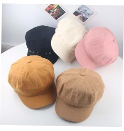 Unique Octagonal Cap Stylish Peaked Cap Japanese Style Sun Hat Daily Casual Hat Creative Beret Hat Black $9.55 Berets