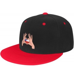 Holding Love in Your Hands Flag of Chile Baseball Cap for Men Women Snapback Hat Adjustable Flat Bill Hats Red $13.35 Basebal...