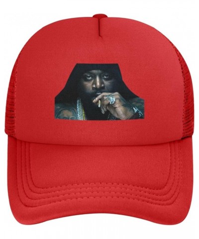 Rick Music and Ross Baseball Cap Mesh Adjustable Trucker Hat Unisex Sport Breathable Sun Cap Black Red $7.30 Baseball Caps