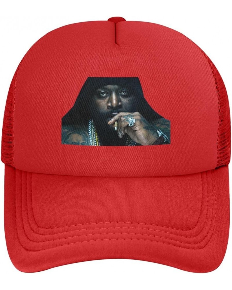 Rick Music and Ross Baseball Cap Mesh Adjustable Trucker Hat Unisex Sport Breathable Sun Cap Black Red $7.30 Baseball Caps