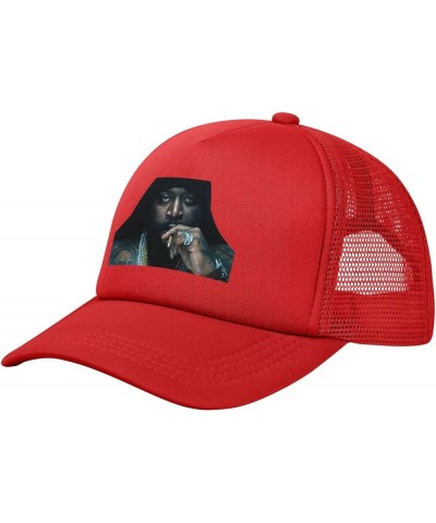 Rick Music and Ross Baseball Cap Mesh Adjustable Trucker Hat Unisex Sport Breathable Sun Cap Black Red $7.30 Baseball Caps