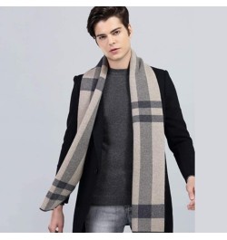 Scarf Warm Cold Weather Scarves Winter Men's Scarves Soft Fashionable Cashmere Scarves Scarves for Winter B $84.04 Scarves