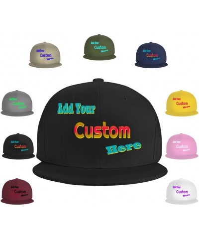 Custom Hats Your Design Here,Custom Photo Caps,Custom Hat Design Your Own Classic Mens Womens Trucker Hat Black-2 $7.84 Baseb...