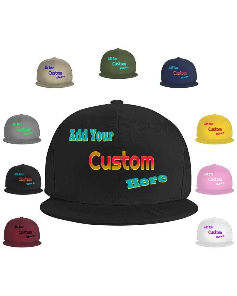 Custom Hats Your Design Here,Custom Photo Caps,Custom Hat Design Your Own Classic Mens Womens Trucker Hat Black-2 $7.84 Baseb...