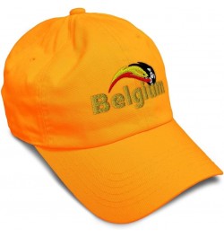 Soft Baseball Cap Belgium Soccer World Cup Cotton Dad Hats for Men & Women Orange $11.20 Baseball Caps