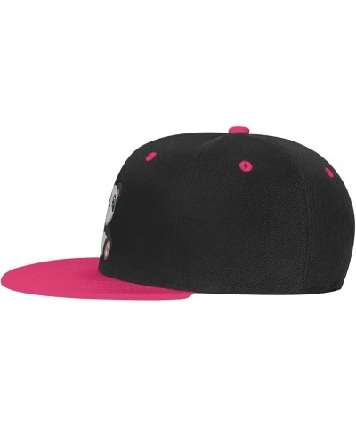 Cute Panda Baseball Cap for Men Women Snapback Hat Adjustable Flat Bill Hats Pink $13.84 Baseball Caps