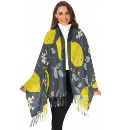 Scarves for Women Vintage Lemon Citrus Fruit Scarf Soft Shawl Wrap Winter Scarf with Tassels $12.74 Scarves