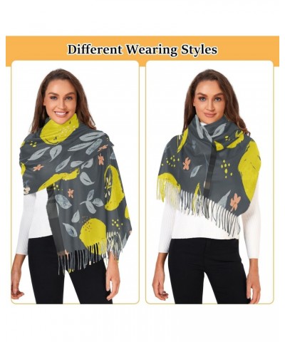 Scarves for Women Vintage Lemon Citrus Fruit Scarf Soft Shawl Wrap Winter Scarf with Tassels $12.74 Scarves