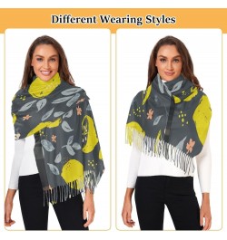 Scarves for Women Vintage Lemon Citrus Fruit Scarf Soft Shawl Wrap Winter Scarf with Tassels $12.74 Scarves