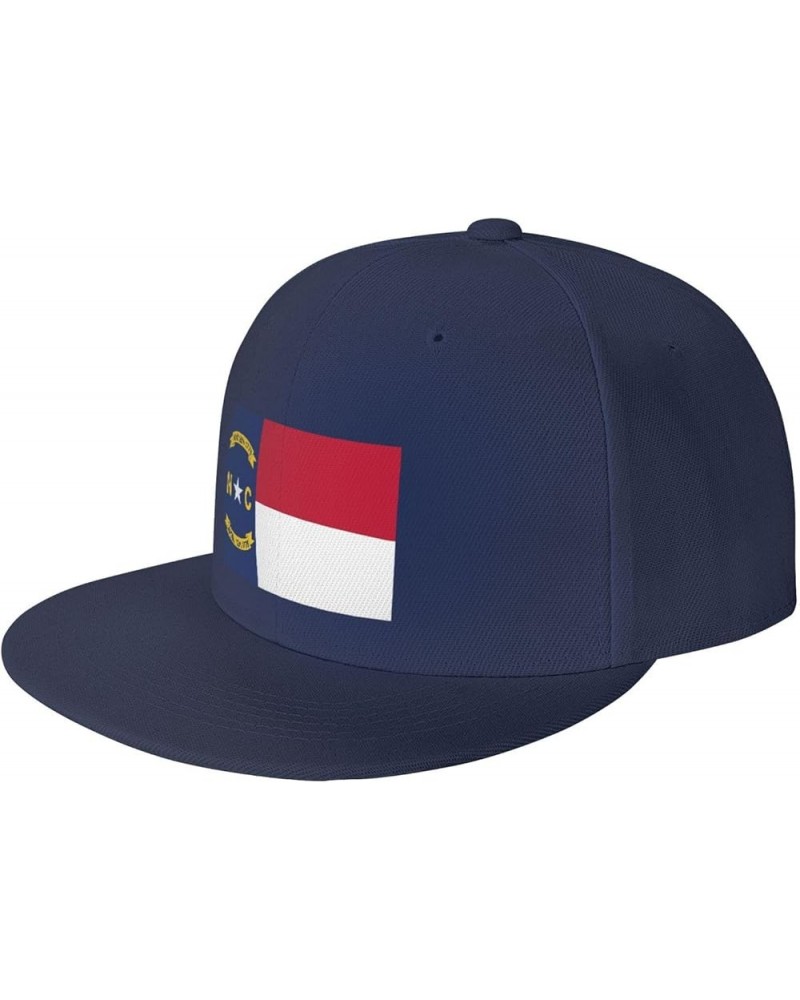 Flag of North Carolina Baseball Cap for Men Women Snapback Hat Trucker Flat Bill Caps Sun Hat Navy Blue $13.22 Baseball Caps