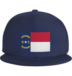 Flag of North Carolina Baseball Cap for Men Women Snapback Hat Trucker Flat Bill Caps Sun Hat Navy Blue $13.22 Baseball Caps