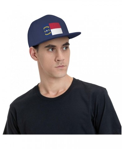 Flag of North Carolina Baseball Cap for Men Women Snapback Hat Trucker Flat Bill Caps Sun Hat Navy Blue $13.22 Baseball Caps