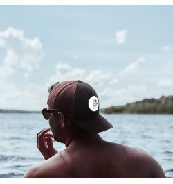 Custom Patch Hat Trucker Baseball Cap Vacay Mode Vacation Happy Trees Relax Mind Khaki Rectangle Patch Personalized Text Here...