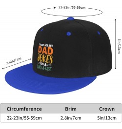 I Keep All My Dad Jokes in A Dad A Base Baseball Cap for Men Women Snapback Hat Adjustable Flat Bill Hats Blue $14.58 Basebal...