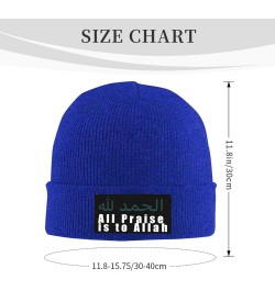 All Praise is to Allah Knit Skull Cap Warm Winter Beanie Hat Fashion Ski Hat for Women Blue $9.85 Skullies & Beanies