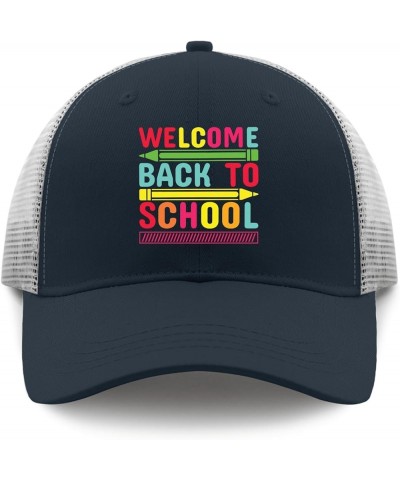 Mens Hats imagee Pencil Welcome School Trucker Hats Women Trendy Garden hat Gifts for Dad Baseball Hat Suitable for Outdoor M...