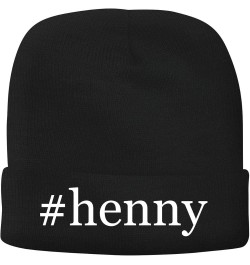 Henny - Men's Hashtag Soft & Comfortable Beanie Hat Cap Black $14.34 Skullies & Beanies