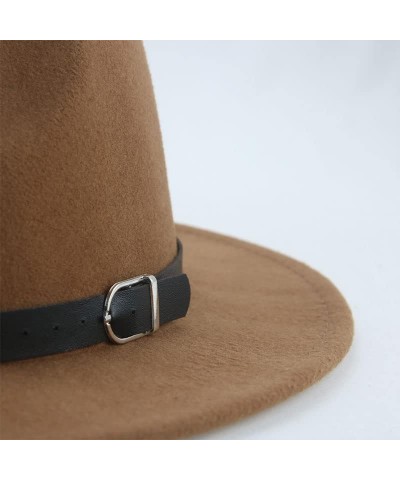 Hats for Women Fedora Hat Men Caps Solid Casual Dress Formal Vintage Wide Brim 62Cm Sombreros Sombreros Blue $15.85 Fedoras