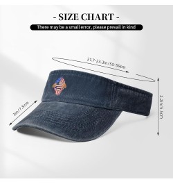 Hand Tear Flag of The United States Sun Visor Hats for Women Men Sun Hat Vintage Golf Hat Adjustable Baseball Cap Navy Blue $...