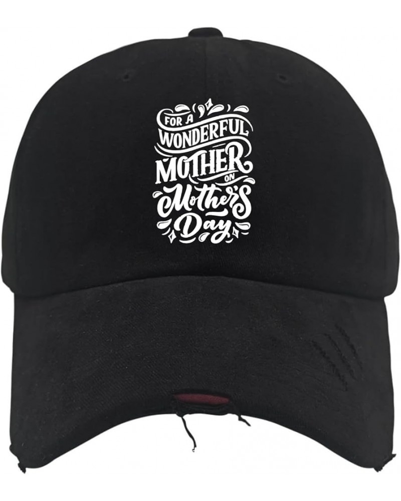 Mother's Day Trucker Hat Gym Hat AllBlack Hats for Men Baseball Cap Gifts for Son Sun Caps Allblack $11.99 Sun Hats