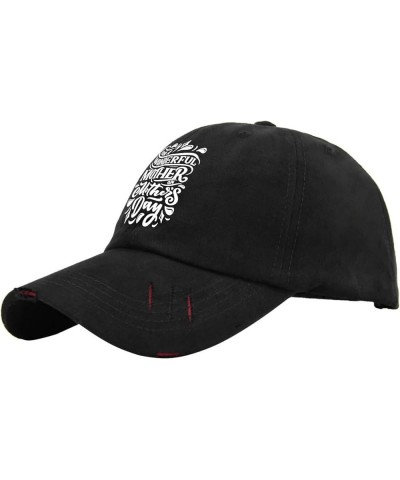 Mother's Day Trucker Hat Gym Hat AllBlack Hats for Men Baseball Cap Gifts for Son Sun Caps Allblack $11.99 Sun Hats