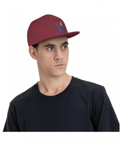 Snapback Baseball Cap Love Down Syndrome Awareness for Men Women Dark Red $10.49 Baseball Caps