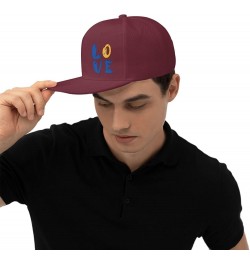 Snapback Baseball Cap Love Down Syndrome Awareness for Men Women Dark Red $10.49 Baseball Caps