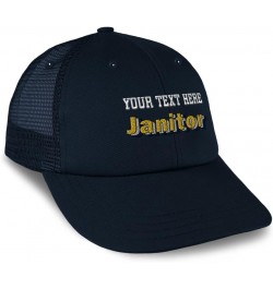 Custom Custom Trucker Hat Baseball Cap Janitor Clean Cotton Task Dad Hats for Men & Women Navy Personalized Text Here $13.80 ...