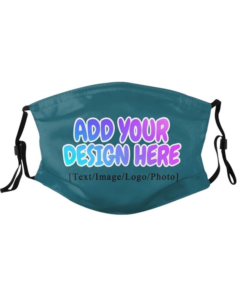 Custom Face Masks with Your Logo Image Photo Name for Sport,Outdoor and Travel Blue Green $6.72 Balaclavas